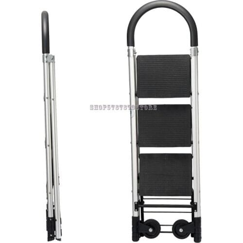 Ladder Household Folding Herringbone Ladder Multi Function Thickening Small Ladder Three Or Four Step Climbing Ladder Aluminum A