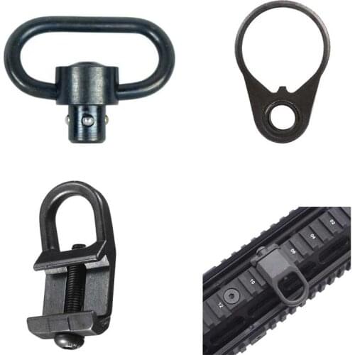 AAA Black Steel Heavy Duty Push Button QD Quick Release Gun Sling GBB AR15 223 Swivel Mount Adapter for Hunting Acceossries