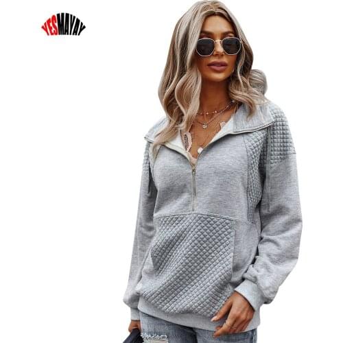 Sweatshirt Women Hoodies Long Sleeve Pullover Tops Autumn Winter Loose Zipper Hoodies Women With Pocket Polerones Mujer 2021