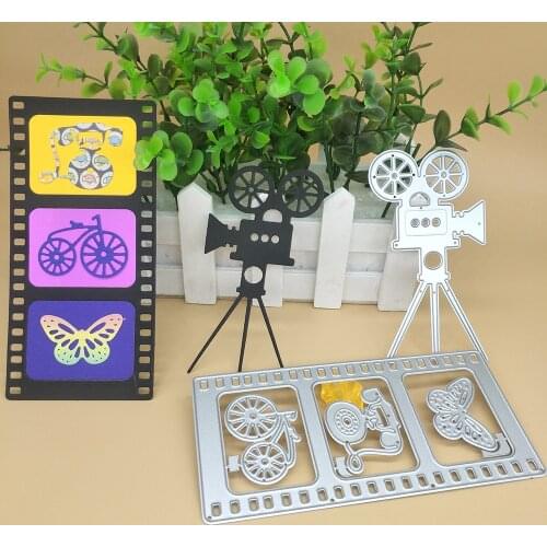 Video camera, slide projector, film metal cutting die, scrapbook, photo album, greeting card, DIY decoration, handmade artwork