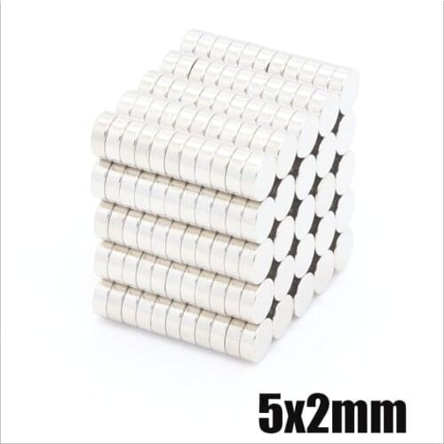 100 pcs 5x2mm N50 Neodymium Magnets Rare Earth Round Supper Strong Grade