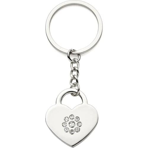 100Pcs Rhinestone Heart Personalized Key Chain Favor Custom Wedding Gift With Organza Bag Bachelorette Party Gifts For Guests