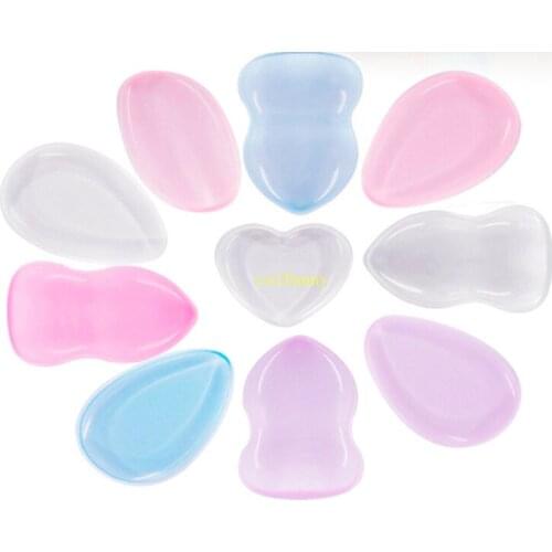200pcs Heart /Gourd / Waterdrop shape silicone makeup puff face foundation cosmetic puff not spong powder for women beauty