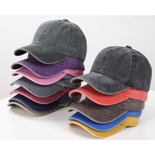 2021 Kids Baseball Cap Snapback Solid Vintage Washed Denim Hats Summer Sunscreen Cowboy Hats Jeans Sun Caps Children