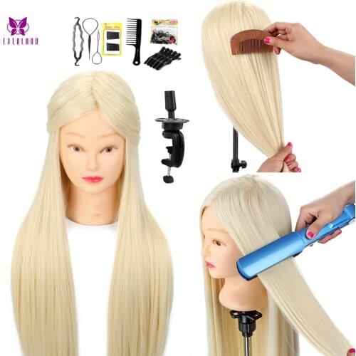 26Inch Professional Mannequin Training Head Hairdressing Dolls Styling Long Hair Practice Salon Hair Dolls Dummy Training Heads