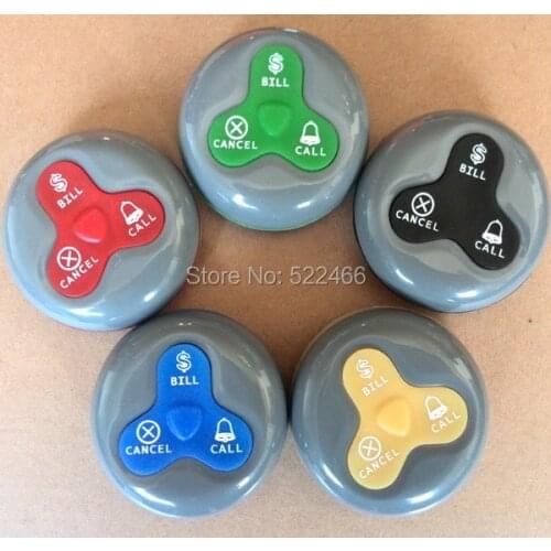 5pcs 3-key button 100% waterproof Guest press button for service