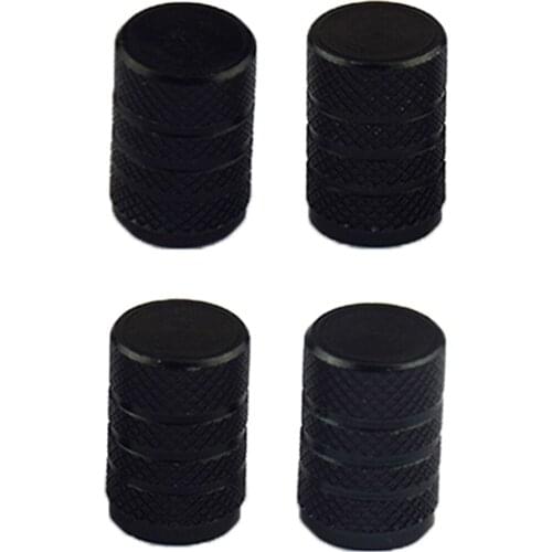 8Pcs Car Bicycle Aluminum Wheel Tire Stem Valve Caps Black & Red