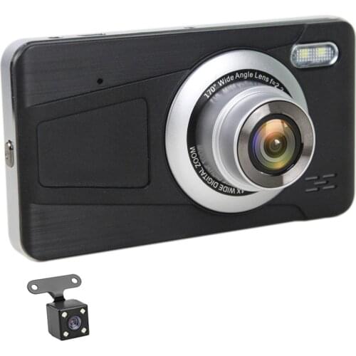 H17 Car DVR Dash Cam with 4 inch IPS LCD Display G-Sensor Video Recorder Rear View Dual 1080P Full HD Camera