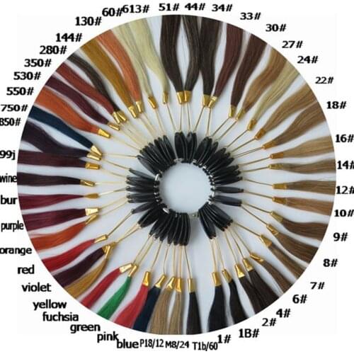 Free shipping!! HARMONY Wholesale 46colors color chart hair color ring for salon and hair extensions 7sets/lot