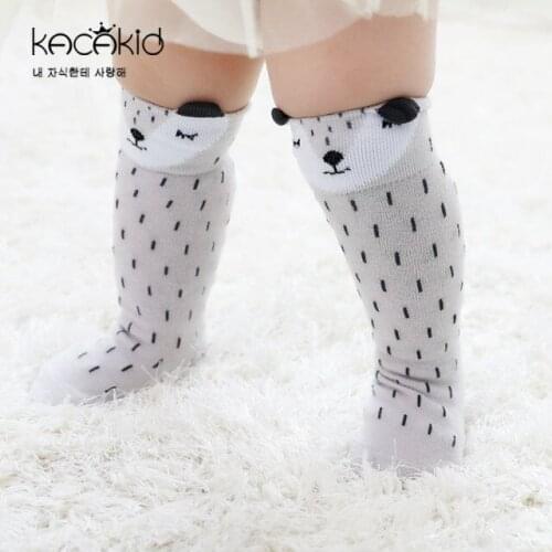 KACAKID Cute Baby Long Booties Kids Animal Pattern High Socks Children Baby Boys Girls Knee High Socks Cartoon Baby Socks Ka1262