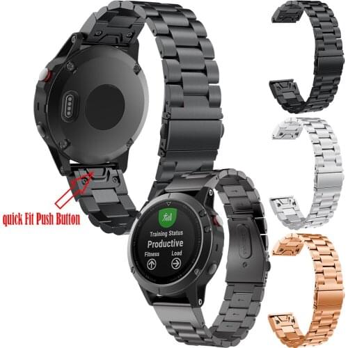 For Garmin Fenix 5X/5s plus/6S/6X/3 3 HR/935 945 Stainless Steel Metal Replacement wristband quick release bracelet accessories