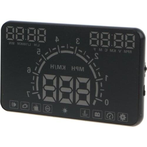 E350 5.8\" Screen HUD Car Head Up Display Engine Fault Fuel Alarm Speedometer