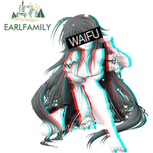 EARLFAMILY 13cm x 10.8cm Anime Car Sticker For High School DxD Rias Gremory Waifu Decal Waterproof Windshield Trunk Car Styling