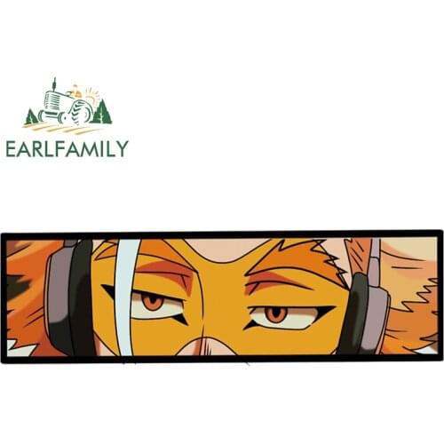 EARLFAMILY 13cm x 4.1cm for Hawks My Hero Academia Car Sticker Creativite Refrigerator Decal Personality Motorcycle Decoration