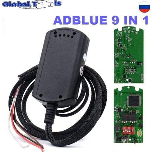 Adblue 9IN1 Full Chip 9 IN 1 Trucks AdBlue Emulator 9in1 AdBlue Emulator Box AdBlueOBD2 SCR&NOX Box Works EURO 4&5 Ad Blue
