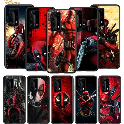 Deadpool Hero Marvel for Huawei P40 P30 P20 P10 Pro Lite E Plus 4G 5G P9 P8 Lite P Smart Z S Plus Soft Black Phone Case