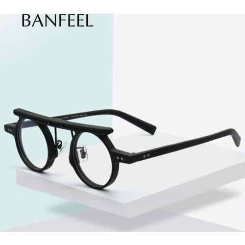 Acetate Round Hyperopia Eyeglasses Frames Ｍen Small Size Optical Prescription Glasses Frame Japanese designer Retro Eyewear