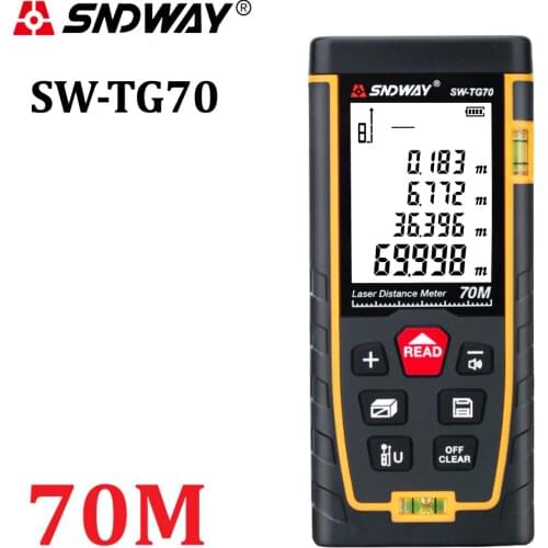 SNDWAY laser range finder 70m laser distance meter rangefinder metro digital laser tape measure electronic ruler measuring tool