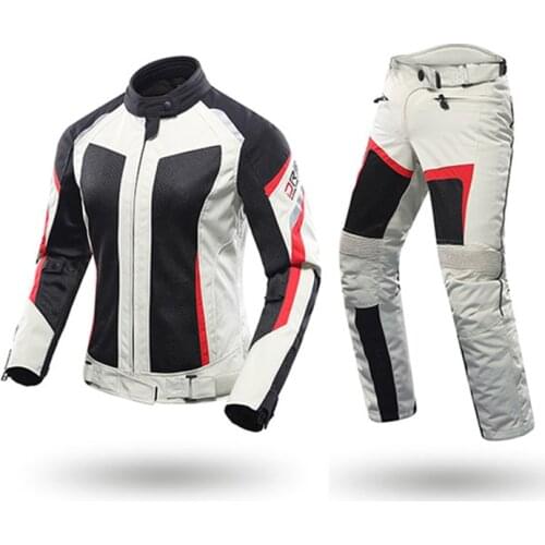 Summer Women Motorcycle Jacket Pants Female Motorbike Clothes Motocross Jackets Pant Trousers Suits With CE Protector Gear