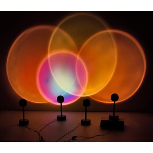 HOT INS rainbown sunset lamp 5V USB for broadcast background lights