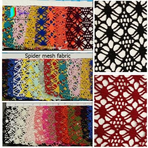 New Spider Mesh Knitted Hollow Big Hole White Black Red Green, Skirt Dress Clothing Fabric Diamond Mesh Lace Net Fabrics A0247F