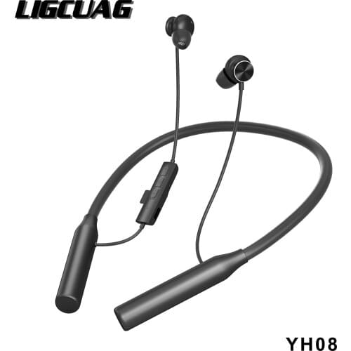 LIGCUAG New Style Neck-mounted Magnetic Movement Wireless Bluetooth Headset Supports TF Card Ultra-long Standby Game Mode