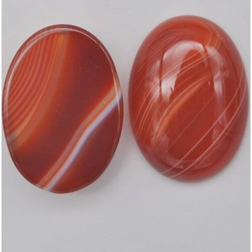 25x18MM 0range Veins Carnelian Stone GEM Oval Cabochon Jewelry For Gift Making (2pcs/lot) H193