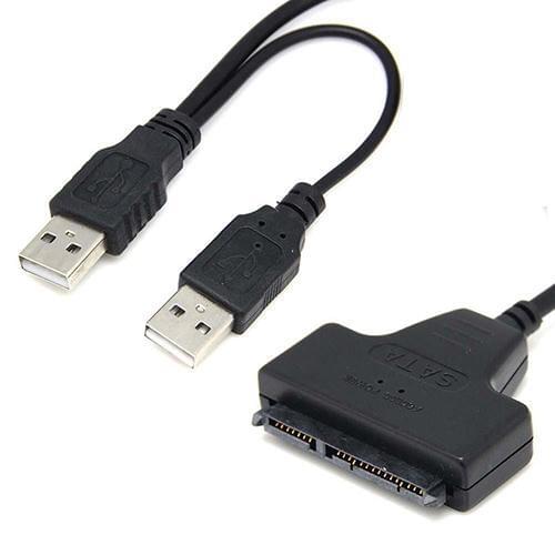 New Arrival USB 2.0 to 2.5inch 22 7+15 Serial ATA SATA 2.0 HDD/SSD Converter Cable Adapter