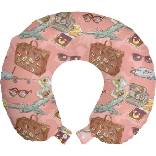 Digital Printed Polyester Travel Neck Pillow