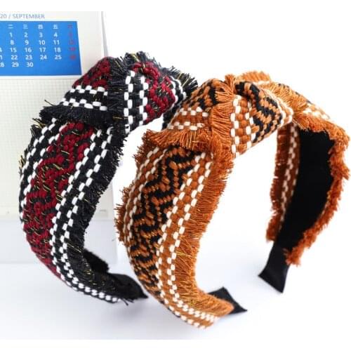 Ethnic Knitting Knot Hairband Headband for Women Girls Hair Accessories