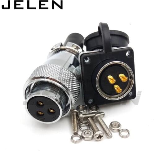 WS20, power connector 3pin plug and socket, 25A Electrical equipment power cable connector , 3pin panel mount connector