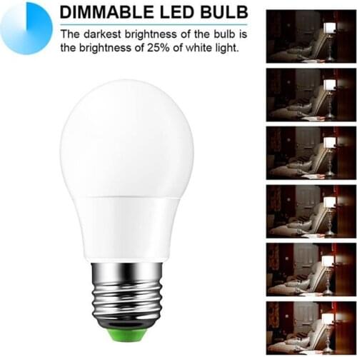 New Hot Sale Led remote control bulb lamp plastic clad aluminium discolored bulb RGB bulb lamp E27 dimmer lamp