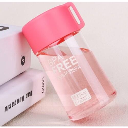 150/200ml Smart oil tank Transparent food grade plastic sports hiking with rope portable Pocket water bottle Snack candy bottle