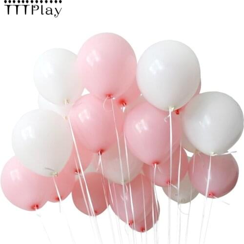 Baby Pink White Balloons 10pcs 1.5g Latex Pearl Balloons 22 Colors Inflatable Wedding Decorations Birthday Party Ballon Supplies