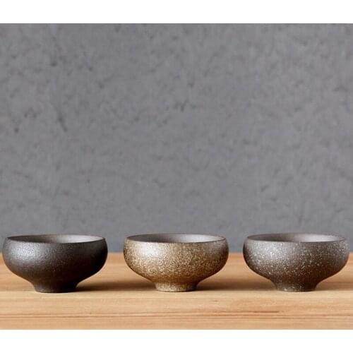 Japanese Handmade Coarse Pottery Teacup Ceramic Kung Fu Small Tea Bowl Retro Tea Cup Creative Coffee Milk Water Mug Drinkware