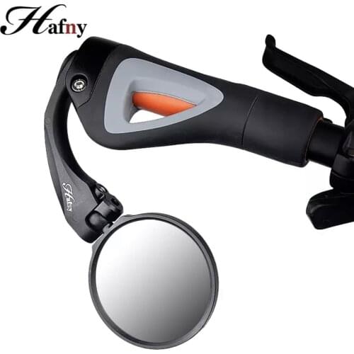 Hafny Flexible Bike Mirrors Clear Rear View Bicycle Mirror Handlebar End Back Eye Safety Mirror For Bicycle MTB Road Bike Mirror