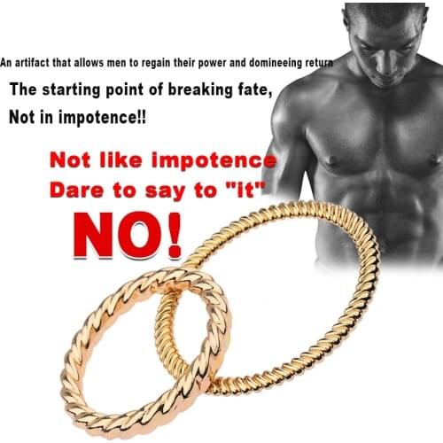 Golden Male Ball Scrotum Stretcher Spiral Metal Penis Lock Cock Ring Bondage Restraint Delay Ejaculation BDSM Sex Toy For Man