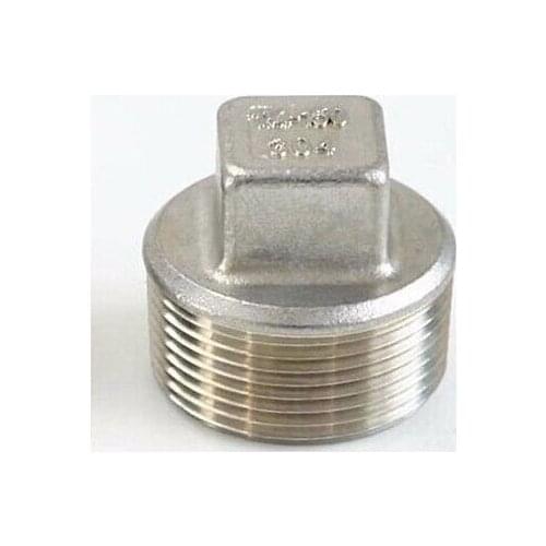 1/8"" BSP male Threaded Connection 304 stainless steel Pipe Fitting Countersunk Plug Square Head Operating pressure 2.5 Mpa