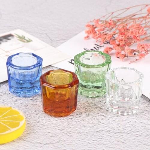 1PCS Dentistry Mixing Bowls Glass Dish Household Octagonal Cups Reconcile Cup For Dental Lab