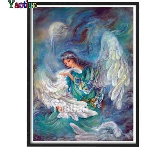 5D Abstract painting angel wings DIY Diamond Painting Full Square Circular,Diamond Embroidery icons 3d Picture Of rhinestones