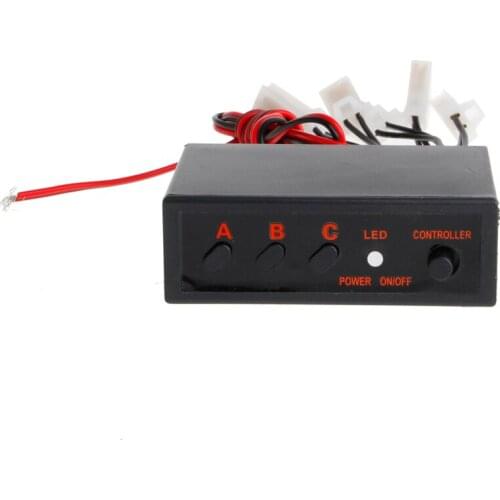 6 Ways LED Car Strobe Flash Light Lamp Emergency Flashing Controller Box DC 12V N84F