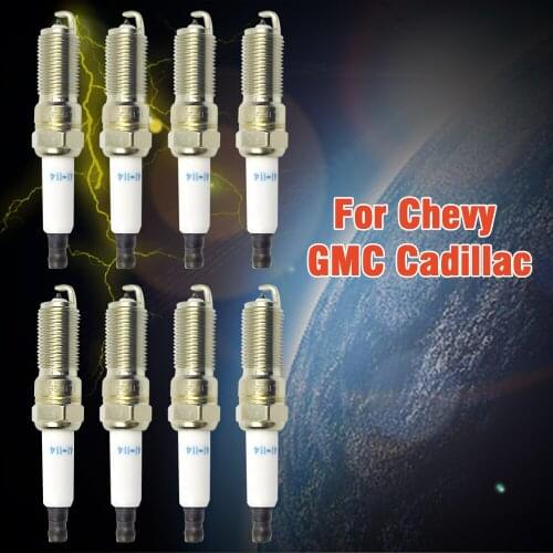 8 PCS) 41-114 12622441 New Iridium Spark Plug For Cadillac Chevrolet GMC 41 114 41114