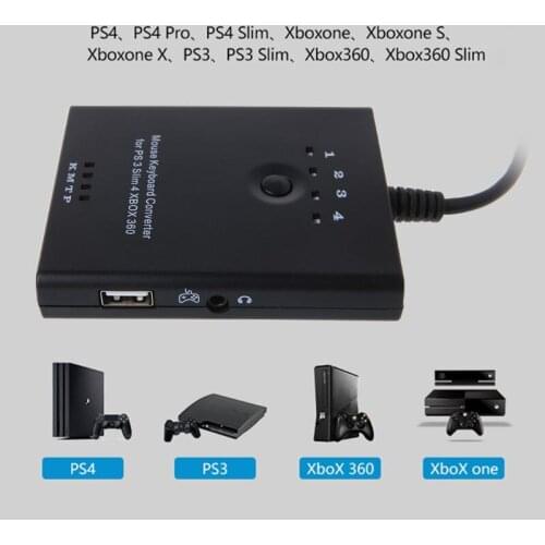 Mouse Keyboard Converter Adapter for PS3 / PS4 / XBox 360 without Delay Compatible with all games