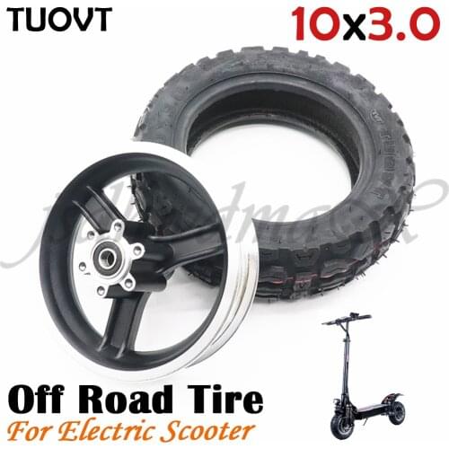 TUOVT 10x3.0 TVT Off Road Vacuum Tire wheel hub rim For KUGOO M4 PRO Electric Scooter 10 Inch Wheel Tire 10*3.0 Tubeless Tire