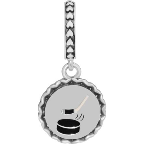 Beads FOR Jewelry Making DIY Sterling-Silver-Jewelry Hockey Charm 925 Berloque Perles Charm