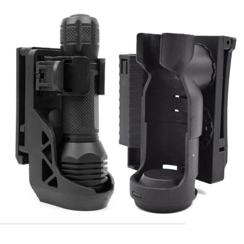 Tactical Flashlight Holster 360 Degree Angle Rotatable Tactical Duable General Flashlight Torch Holder Cover Hunting Accessories