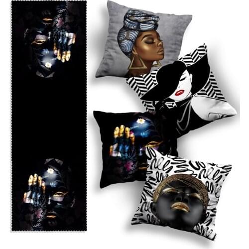 Home Özel Tasarım Kırlent Kılıfı Ve Runner Seti 4'lü