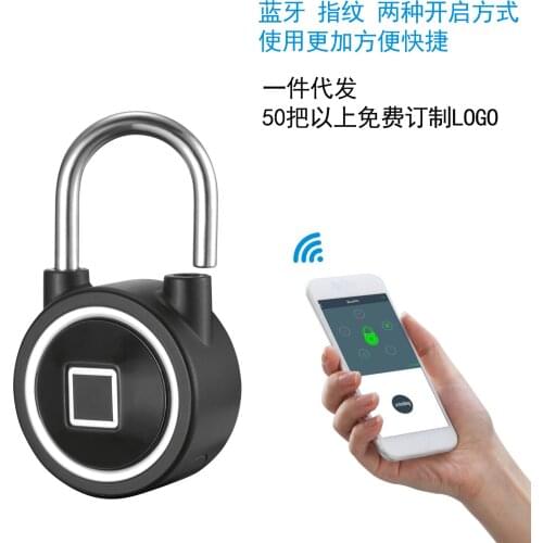 Electronic Padlock Intelligent Bluetooth Fingerprint Padlock Students Dormitory Door Barn Door Management Remote Lock Password