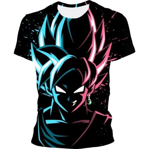 Japanese cartoon 3D T-shirt, summer mens printed T-shirt, childrens short sleeve T-shirt, street clothing, Harajuku, 2021