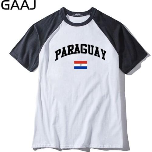 GAAJ Paraguay Flag Man & Women Unisex T Shirt Tops Tees High Quality Raglan Tshirt Men Funny Three Quarter Sleeve #HLW95
